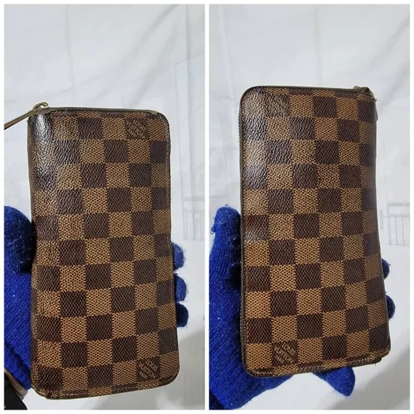 Authentic Louis Vuitton Damier Ebene Canvas Zippy Wallet Brown - Picture 12 of 16